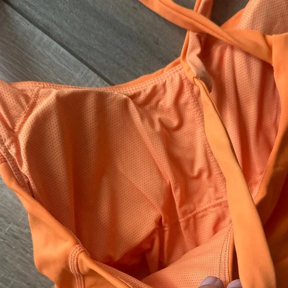 Orange Active Romper/Shortsie - Picture 5 of 6